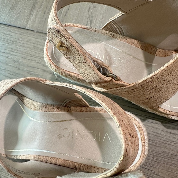 Vionic Brooke Cork Slingback Espadrille Wedge Sandal Size 6 - Picture 9 of 12